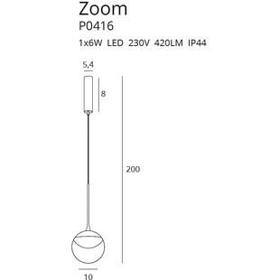 Lampa Wisząca Kula Zoom LED Czarna | MaxLight - Design i Funkcja