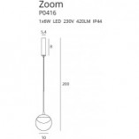 Lampa Wisząca Kula Zoom LED Czarna | MaxLight - Design i Funkcja