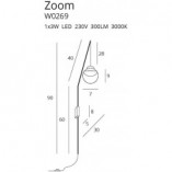 Kinkiet LED Zoom Czarny MaxLight | Designerski i Nowoczesny