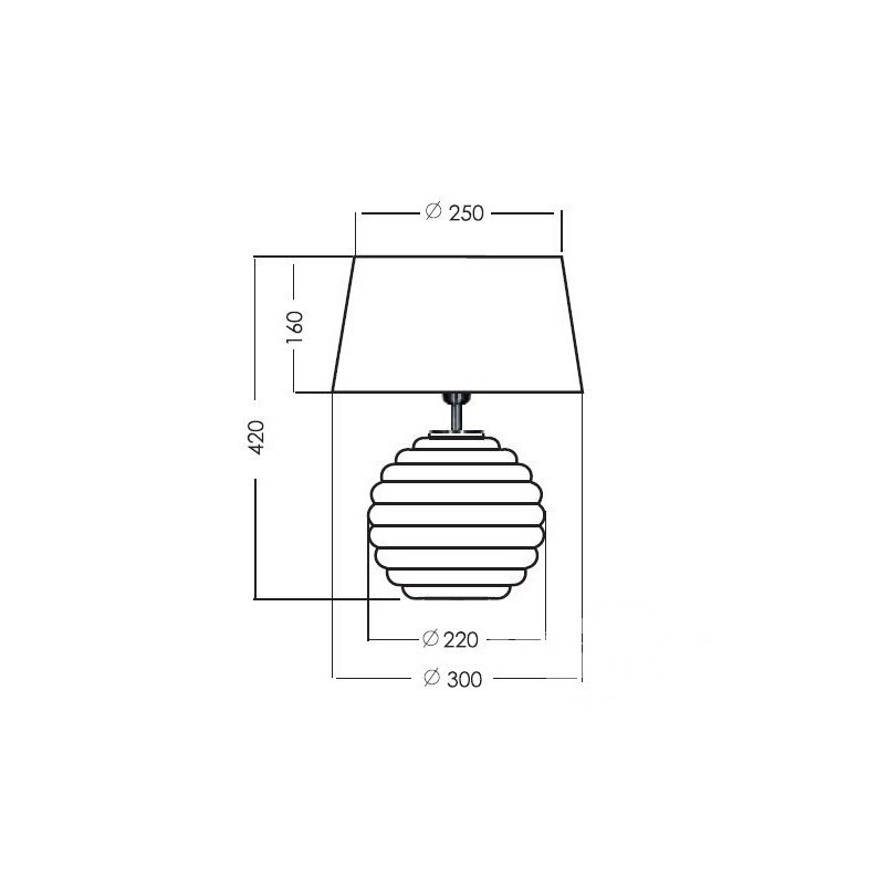 Lampa stołowa szklana Antibes Black 4Concept | Sklep