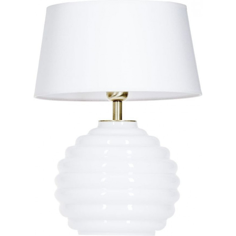 Lampa stołowa szklana Antibes White 4Concept | Eleganckie oświetlenie