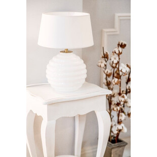 Lampa stołowa szklana Antibes White 4Concept | Eleganckie oświetlenie