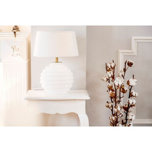 Lampa stołowa szklana Antibes White 4Concept | Eleganckie oświetlenie