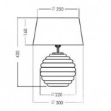 Lampa stołowa szklana Antibes White 4Concept | Eleganckie oświetlenie