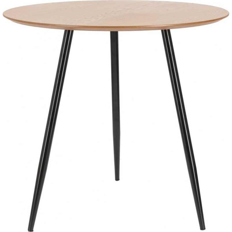 Stół okrągły industrialny Simplet Sottile 80cm - Drewno i Metal