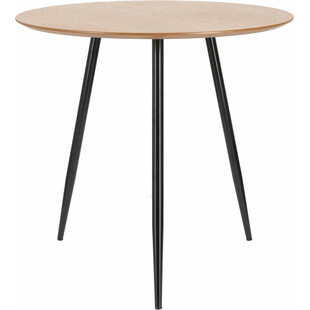 Stół okrągły industrialny Simplet Sottile 80cm - Drewno i Metal