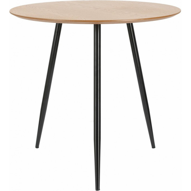 Stół okrągły industrialny Simplet Sottile 80cm - Drewno i Metal