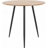Stół okrągły industrialny Simplet Sottile 80cm - Drewno i Metal