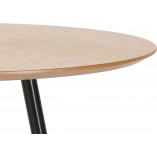 Stół okrągły industrialny Simplet Sottile 80cm - Drewno i Metal