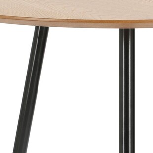 Stół okrągły industrialny Simplet Sottile 80cm - Drewno i Metal