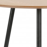 Stół okrągły industrialny Simplet Sottile 80cm - Drewno i Metal