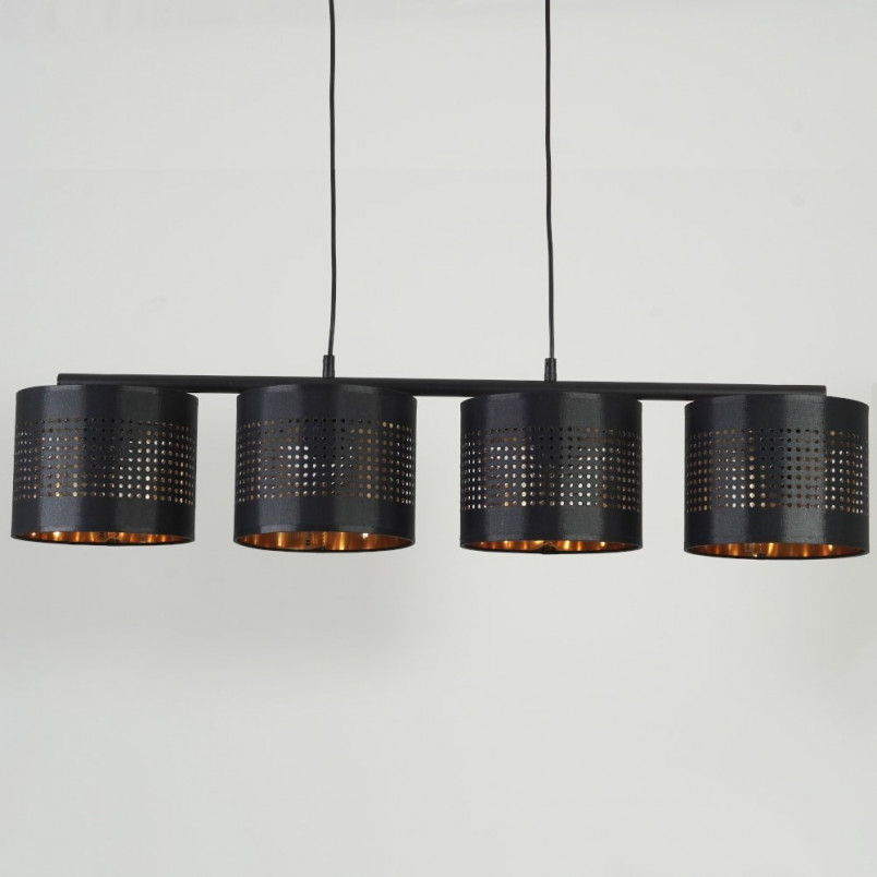 Lampa Wisząca Tago IV Czarno-Złota | TK Lighting
