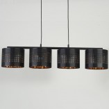Lampa Wisząca Tago IV Czarno-Złota | TK Lighting