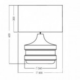 Lampa stołowa szklana Baden Baden biało-złota | 4Concept