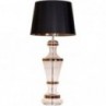 Lampa stołowa szklana glamour Roma Copper Czarna 4Concept do sypialni