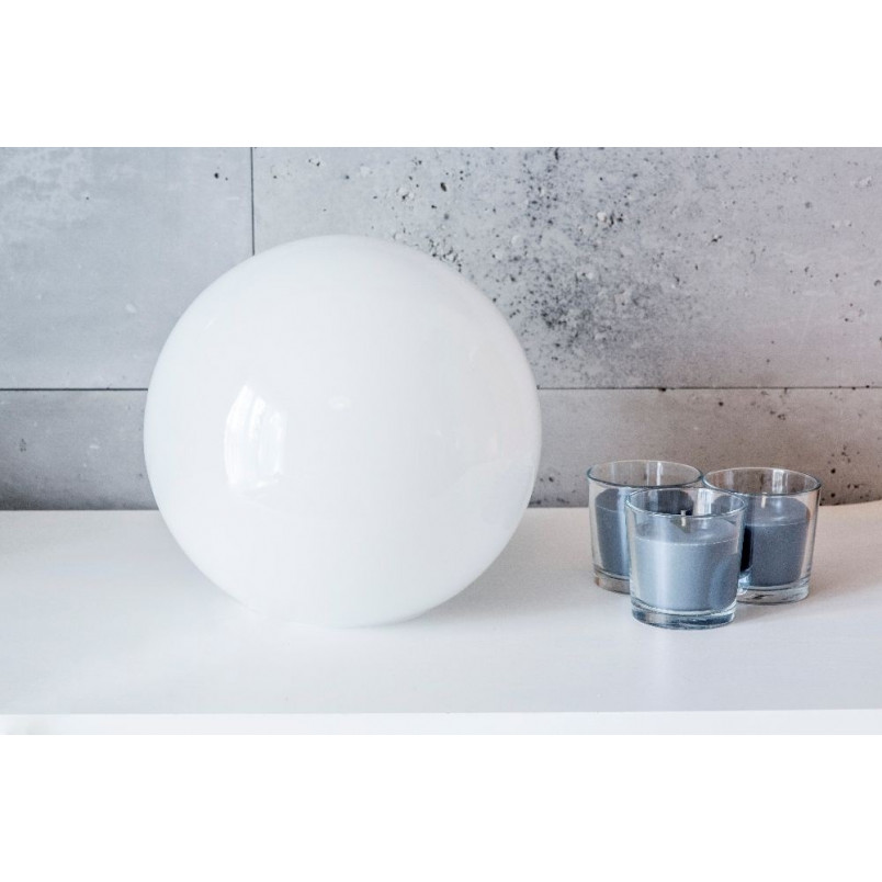 Lampa stołowa szklana Lucca | Biała | 4Concept
