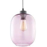 Lampa wisząca szklana Elio różowa 20cm | TK Lighting