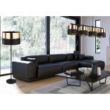 Lampa podłogowa Hilton złota/czarna TK Lighting | Elegancki design
