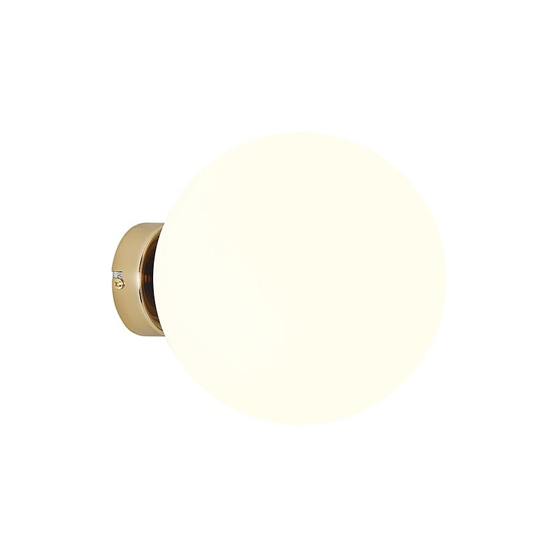 Kinkiet Glamour Ball Gold Aldex | Szkło Biało-Złoty 20cm