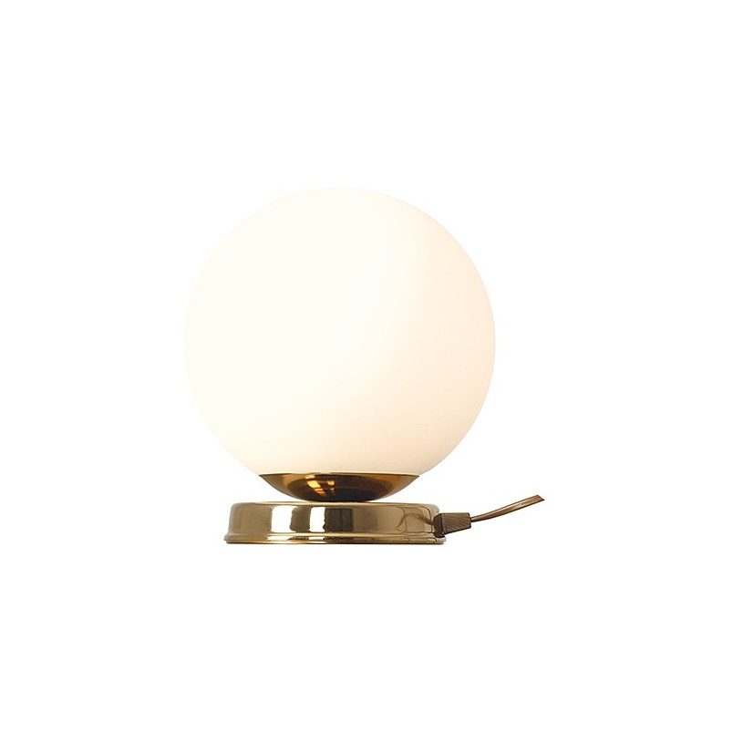 Lampa stołowa Ball Gold 14 - Aldex, biało-złota, szklana