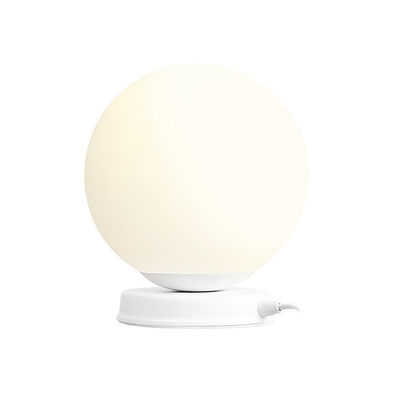 Lampa stołowa szklana Ball White 20 | Aldex - Elegancki design