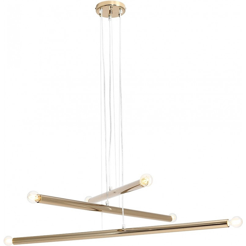 Lampa Glamour Tubo Gold VI 100cm - Aldex | Złota