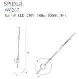 Kinkiet łazienkowy LED Spider czarny MaxLight | Nowoczesne oświetlenie