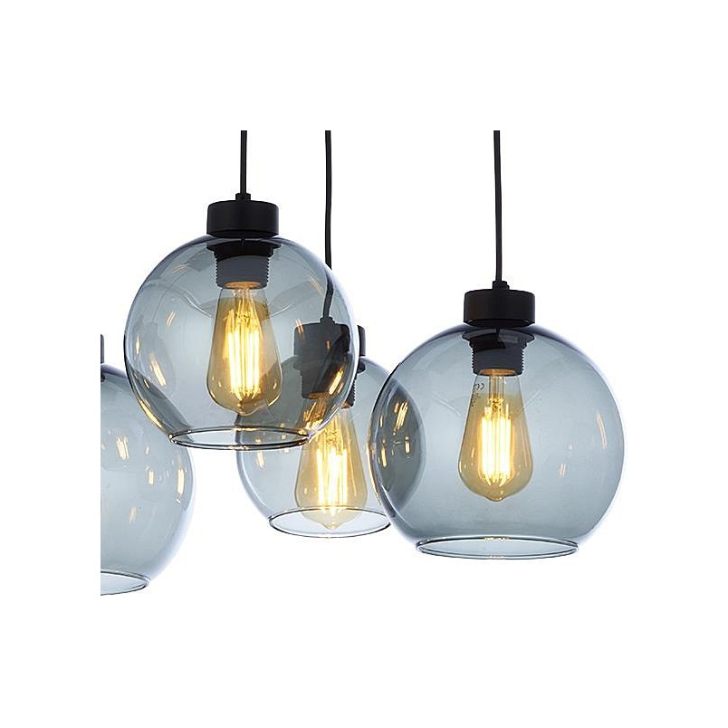 Lampa Sufitowa Cubus Graphite VI - TK Lighting | Szkło, 6 punktów