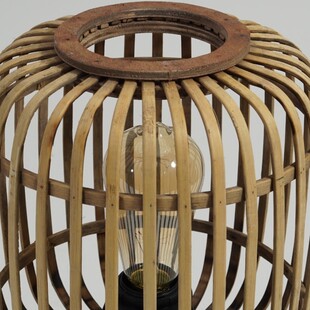Lampa stołowa rattanowa Woodrow | Styl Boho | Brilliant