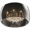 Stylizowany Plafon okrągły glamour z kryształkami Crystal 40 Chrom ZumaLine do sypialni