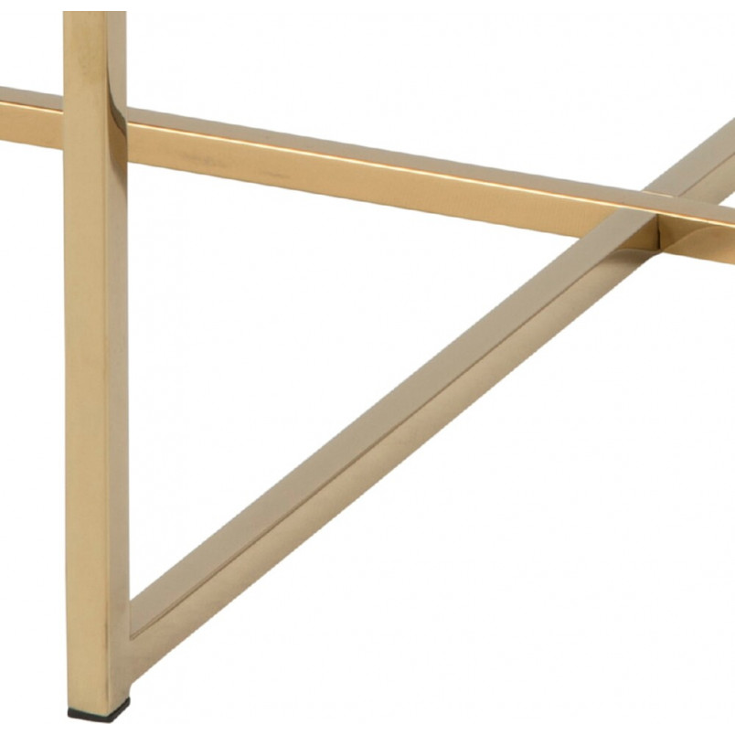 Stolik kawowy Actona Alisma 80cm - Marmur i Złoto | Glamour