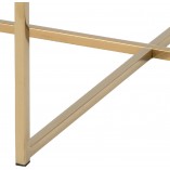 Stolik kawowy Actona Alisma 80cm - Marmur i Złoto | Glamour