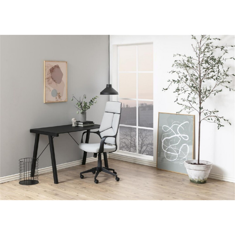 Biurko szklane industrialne Typhoon 125cm czarne Actona | Kup online