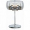Stylizowana Lampa stołowa glamour z kryształkami Crystal 28 Chrom ZumaLine do salonu i sypialni.