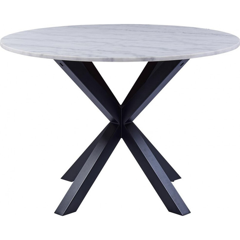 Stół okrągły Actona Heaven 110cm - Glamour Marmur Biały/Czarny