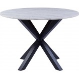 Stół okrągły Actona Heaven 110cm - Glamour Marmur Biały/Czarny