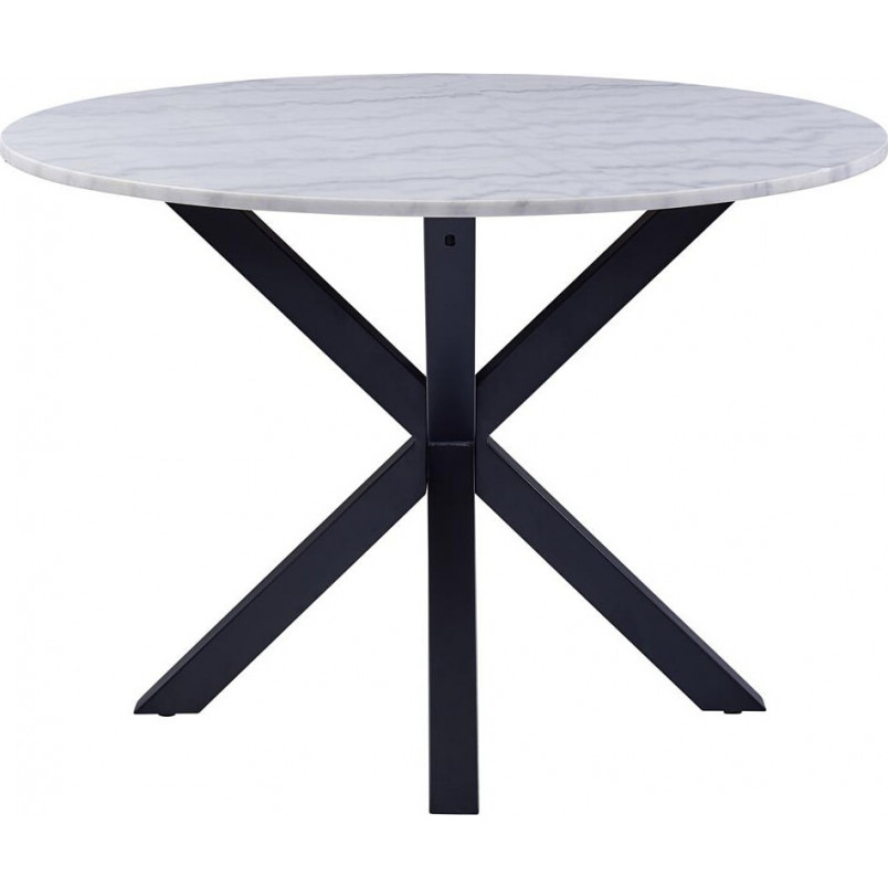 Stół okrągły Actona Heaven 110cm - Glamour Marmur Biały/Czarny
