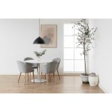 Stół okrągły Ibiza Actona | Dąb/Biały | 110cm