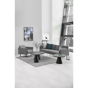 Stolik okrągły Actona Soli 85cm czarny - Design i styl