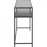 Konsola industrialna Actona Seaford Slim 120x35cm | Czarna