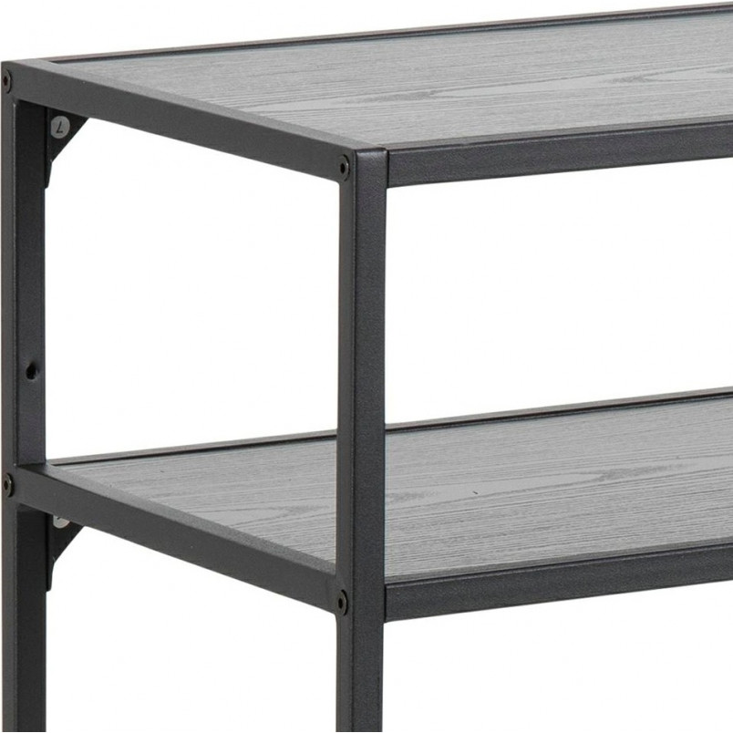 Konsola industrialna Actona Seaford Slim 120x35cm | Czarna