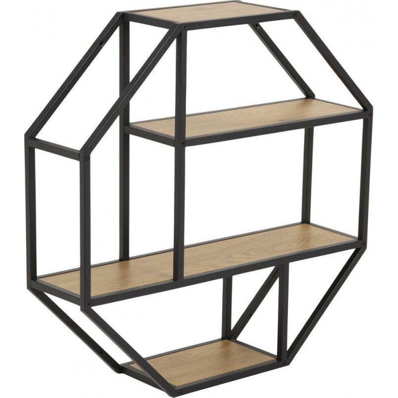 Półka ścienna industrialna Actona Seaford Octagon | Regał Loft