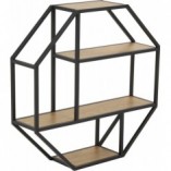 Półka ścienna industrialna Actona Seaford Octagon | Regał Loft