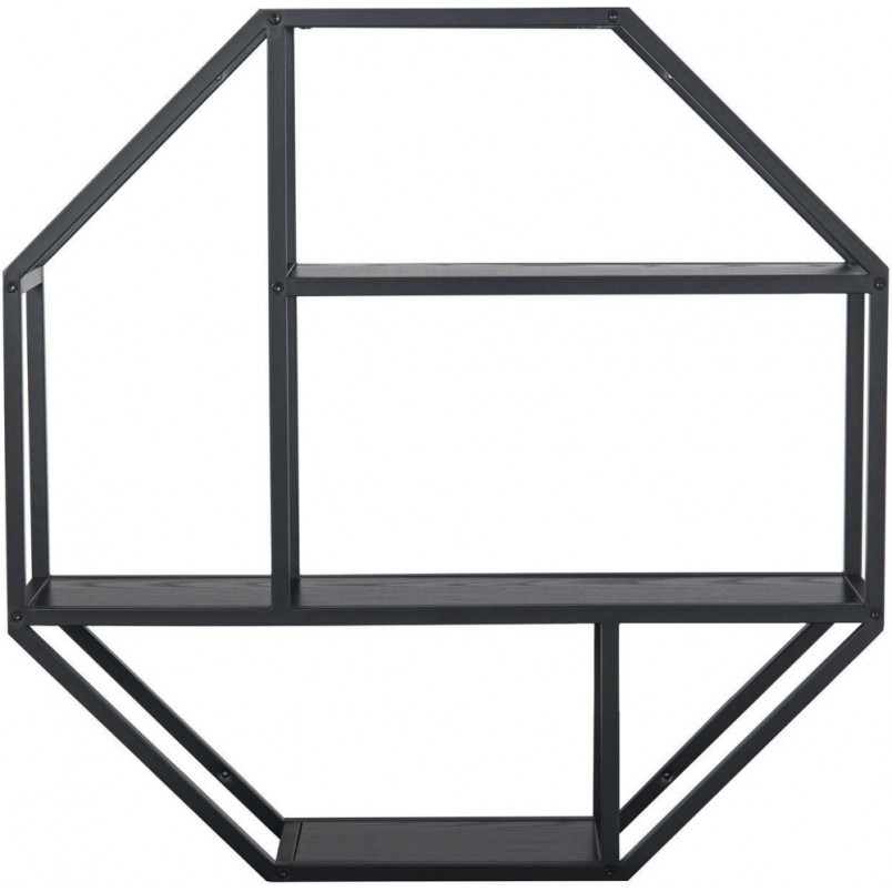 Półka ścienna industrialna Actona Seaford Octagon | Czarna