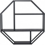 Półka ścienna industrialna Actona Seaford Octagon | Czarna