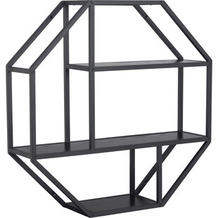 Półka ścienna industrialna Seaford Octagon czarna marki Actona