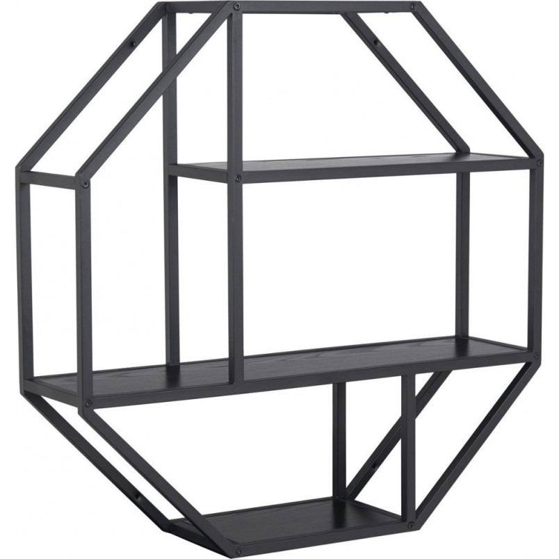 Półka ścienna industrialna Actona Seaford Octagon | Czarna