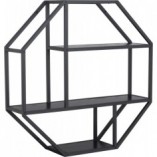 Półka ścienna industrialna Actona Seaford Octagon | Czarna