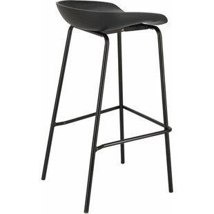 Stołek barowy Intesi Grego - Nowoczesny design, czarny