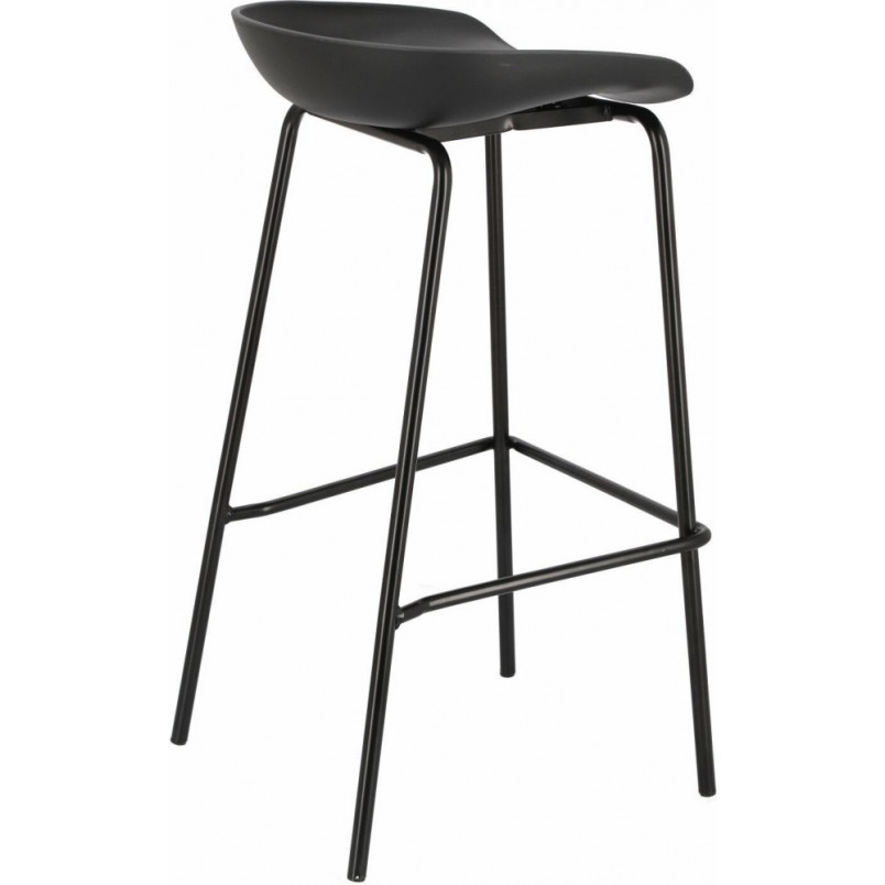 Stołek barowy Intesi Grego - Nowoczesny design, czarny